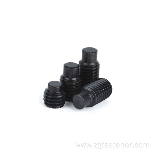 Carbon steel set screws with dog point